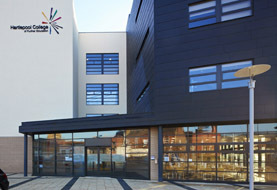 Hartlepool College features extensive use of architectural aluminium façade systems from Technal